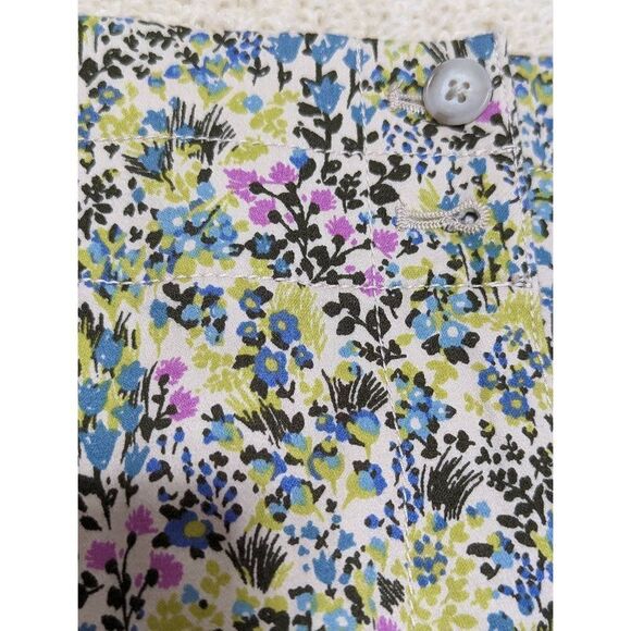J.Jill Womens Multicolor Live In Chino Floral Straight Pencil Mini Skirt Size 12 - Picture 3 of 4